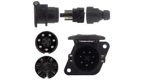 Gniazdo naczepowe do systemu EBS/ABS 7-pin 24V skręcane