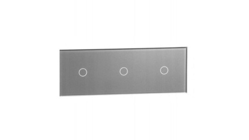 Livolo SREBRNY METALIZOWANY PANEL SZKLANY 1+1+1 70111-64