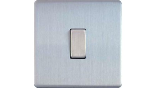 Varilight Włącznik Pojedynczy Metal steel stal szczotkowana klawiszowy o 3