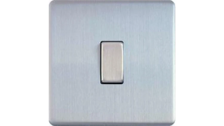 Varilight Włącznik Pojedynczy Metal steel stal szczotkowana klawiszowy o 3