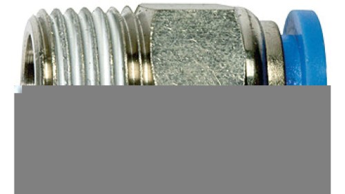 Złączka pneumatyczna wtykowa prosta do węża fi 16 mm, R 1/2 GZ, mosiądz niklowany
