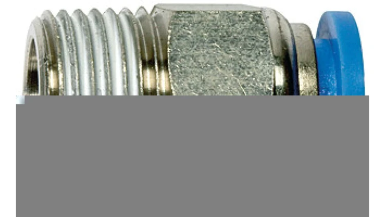 Złączka pneumatyczna wtykowa prosta do węża fi 16 mm, R 1/2 GZ, mosiądz niklowany