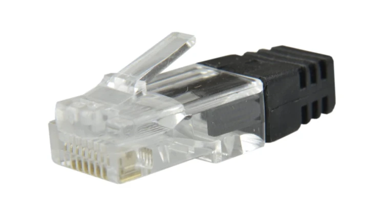 Osłonka wewnętrzna wtyku RJ45 czarna WORECZEK 100szt.