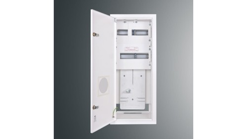 Rozdzielnica p/t licznikowa RW 24NN P O T3F + 23S PŁYTKA 737x288x135 z okienk z.p.9081 IP30 RAL9003