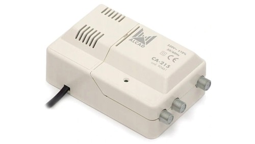 Wzmacniacz antenowy DVB-T szerokopasmowy VHF/UHF z zasilaniem 12V CA-215 ALCAD