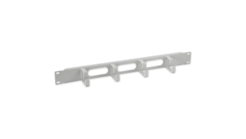 Organizer kabli 1U do szaf Rack 19, 4 uchwyty, metal, szary