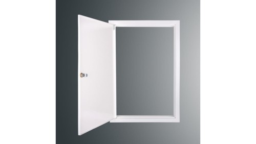 Drzwiczki rewizyjne SP 600x400 RAL9003, kołnierz szer.2,5cm