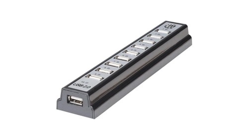 10-Portowy Aktywny HUB USB 2.0 Rozdzielacz 10x USB-A
