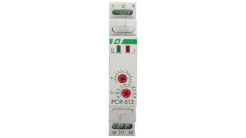 Przekaźnik czasowy 1P 10A 0,1sek-576h 230V AC opóźnione załączenie PCR-513