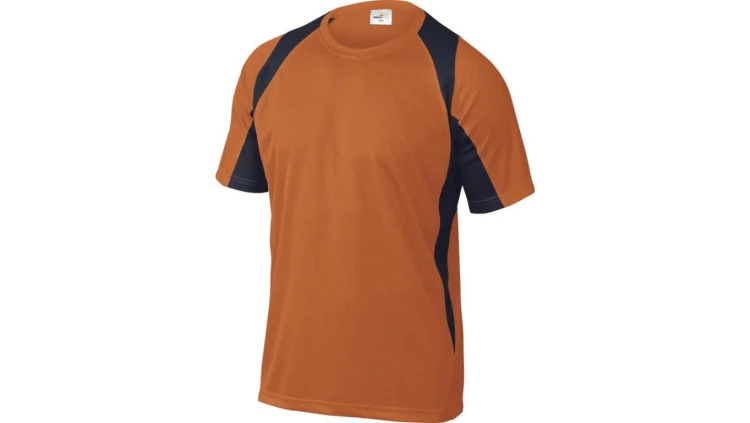 T-Shirt pomarańczowo-granatowy z poliestru (100) 160G szybkoschnący rozmiar L BALIOMGT