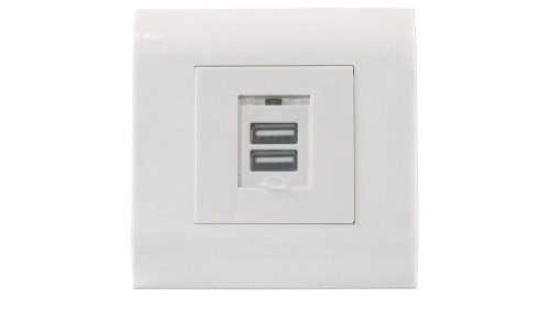 Podtynkowe gniazdko z 2-portami USB typu A