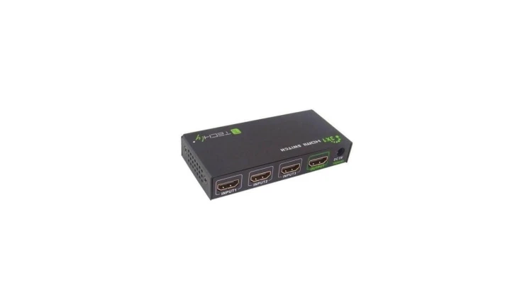 3-Portowy Przełącznik HDMI 3x1 4K*30Hz Pilot Techly
