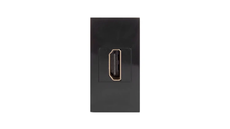 Gniazdo HDMI Maclean, pojedyncze, czarne, MCE720B