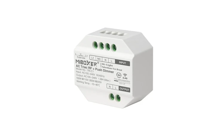 Mi-light Ściemniacz LED odbiornik TRI-C1 RF 230V 300W do żarówek led ściemnialnych do pilotów milight / miboxer
