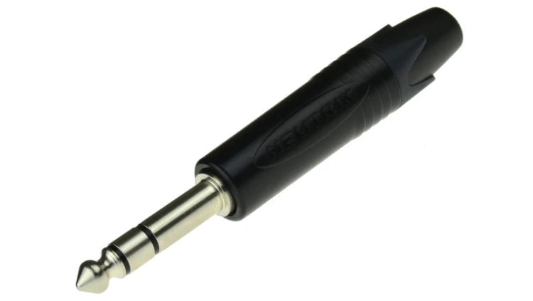 NEUTRIK Wtyk instrumentalny Jack 6,3mm Stereo na kabel do 7,0mm niklowany czarny NP3X-BAG