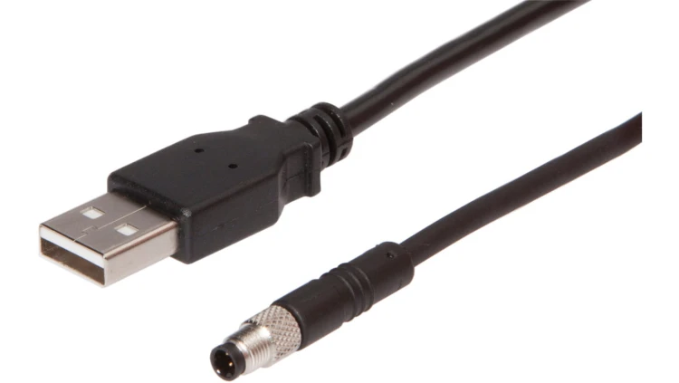 Kabel połączeniowy RS232/USB, 2 m, M5 męski (złącze) prosty, USB-A męski (złącze) prosty, VK207U44