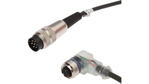 Kabel połączeniowy, 5m, M12 żeński (gniazdo) 3pin Kątowy, Binder męski (złącze) 7pin, VK50A697