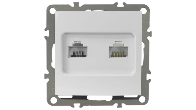 QUADRA GNIAZDO TELEFONICZNE KOMPUTEROWE RJ45 RJ11