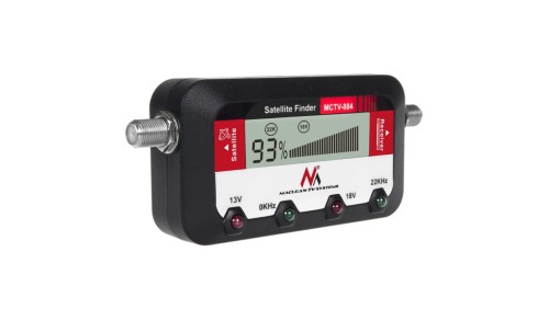 Miernik satelitarny cyfrowy wyświetlacz Maclean MCTV-884 kabel 25cm F-F