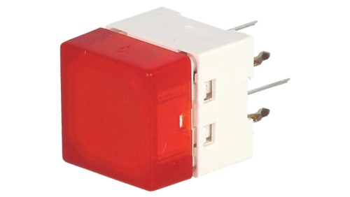 Przełącznik klawiaturowy Poz 2 SPST-NO 0,05A/24VDC czerwony B3W-9000-R1R