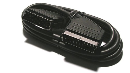 Kabel Audio-Video EURO SCART (wtyk 21-pin / wtyk 21-pin) czarny 1,2-1,5m