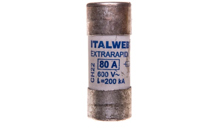 Wkładka bezpiecznikowa cylindryczna 22x58mm 80A aR 600V CH22UQ 002645023