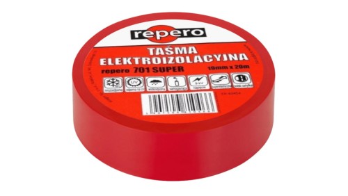 Taśma izolacyjna 19mm/20m Repero701 Super biała