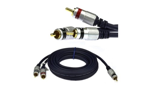 VITALCO RKD180 Kabel Audio do Subwoofera 1x RCA Cinch (wtyk) / 2x RCA Cinch (wtyk) 1,5m