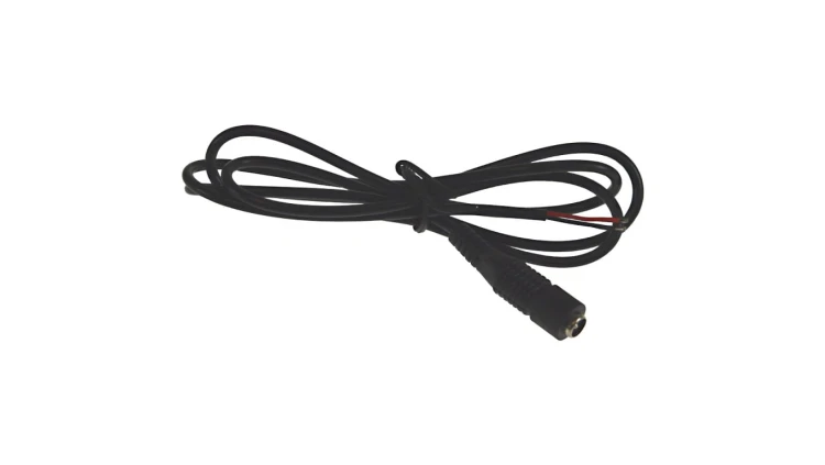 Gniazdo zasilające DC 2,1/5,5 mm złącze proste na kablu 1m