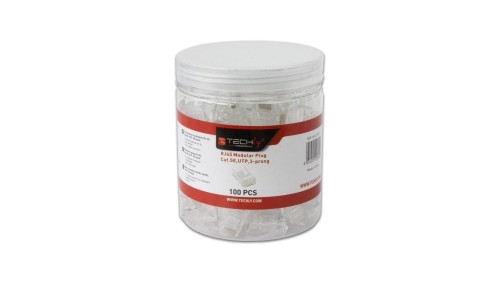 Wtyk modularny RJ45 8P8C Cat5E UTP Na Drut Słoik 100 Sztuk IWP-JAR-C5RTY