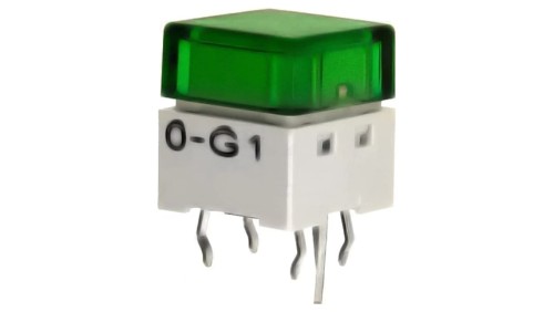 Przełącznik klawiaturowy Poz 2 SPST-NO 0,05A/24VDC zielony B3W-9000-G1G
