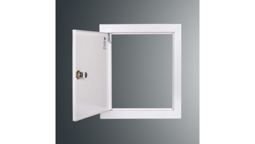 Drzwiczki rewizyjne SP 250x200 RAL9003, kołnierz szer.2,5cm