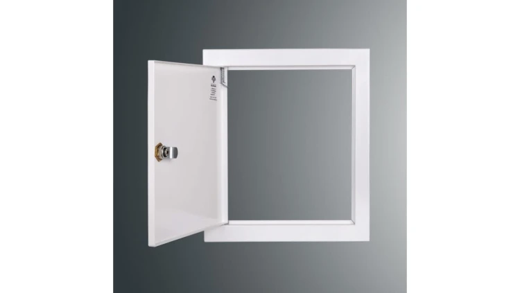 Drzwiczki rewizyjne SP 250x200 RAL9003, kołnierz szer.2,5cm