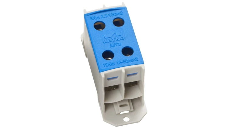 Złączka kablowa podwójna 50mm2 niebieska KL 2x50N