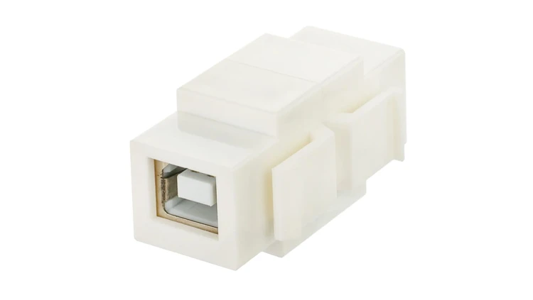 Gniazdo komputerowe USB 2.0 A / B moduł typu keystone biały Mediabox