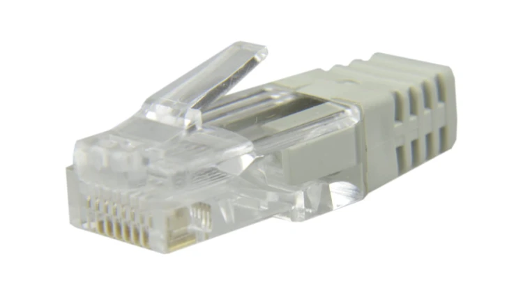 Osłonka wewnętrzna wtyku RJ45 szara WORECZEK 100szt.