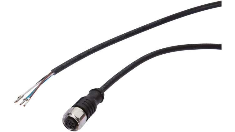Kabel połączeniowy, 5m, M12 żeński (gniazdo) 4-pinowy prosty, Końcówka wolna, 4x0,34mm², VK50A699