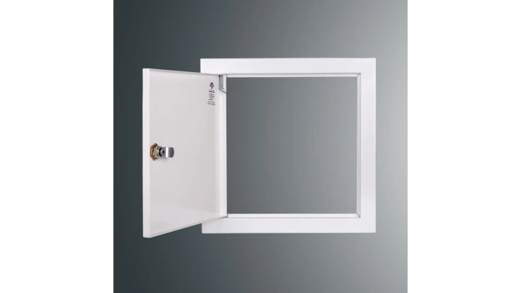 Drzwiczki rewizyjne SP 250x250 RAL9003, kołnierz szer.2,5cm