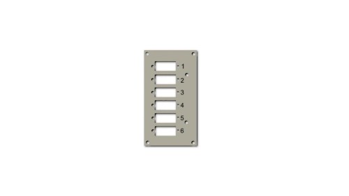 Panel przedni do przełącznicy EFB 53705.1V3 na 6 adapterów