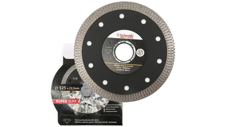 Tarcza diamentowa 125mm do gresu płytek Premium SLIM - Schmith