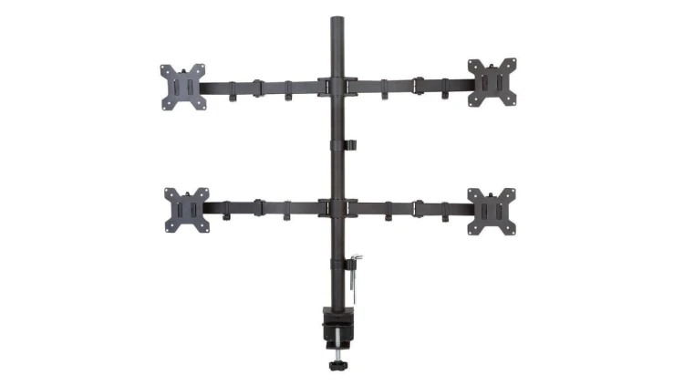 Uchwyt biurkowy poczwórny monitor LED/LCD 13-27 Cali 40Kg Czarny ICA-LCD 382-Q