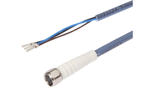 Kabel połączeniowy, 2m, M8 żeński (gniazdo) 3pin prosty, Końcówka wolna, 3x0,34mm², VK20L075