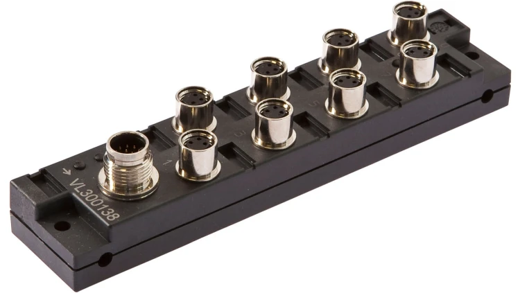 Moduł logiczny, 26x136x30mm, OR, 2x4, 10-30V DC, strona czujnika M8 żeński (gniazdo) 3pin, VL300138