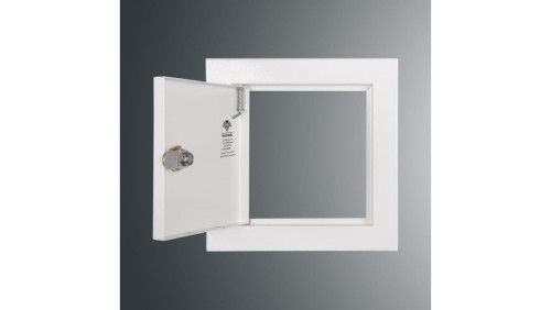 Drzwiczki rewizyjne SP 150x150 RAL9003 kołnierz szer.2,5cm