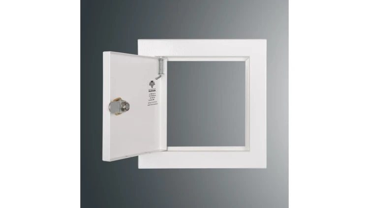 Drzwiczki rewizyjne SP 150x150 RAL9003 kołnierz szer.2,5cm