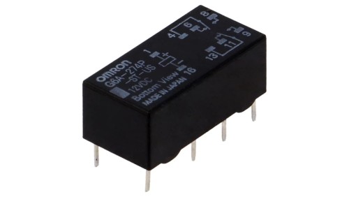 Przekaźnik elektromagnetyczny DPDT Ucewki 12VDC 0,5A/125VAC G6A-274P-ST-US 12VDC