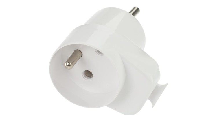 Wtyczka kątowa na kabel + gniazdo 16A