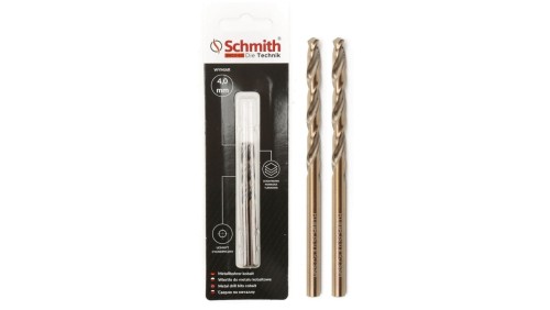 Wiertło do metalu kobaltowe 4mm wiertła 2szt HSS-Co Schmith