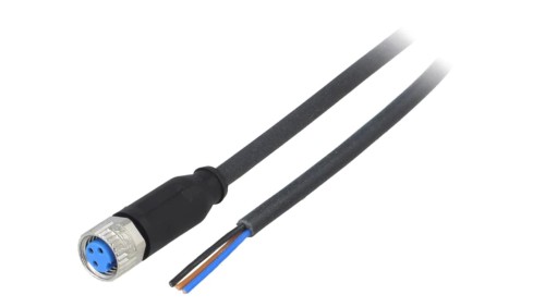 Przewód przyłączeniowy M8 PIN 3 proste 2m wtyk 60VAC 4A IP67 YF8U13-020UA1XLEAX