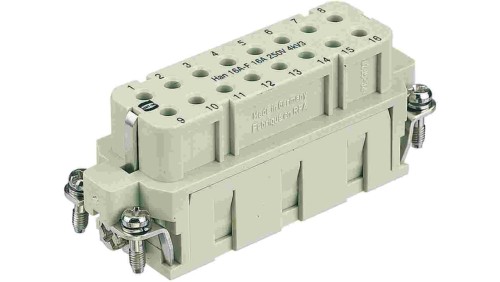 Złącze HAN prostokątne żeńskie 16pin 16A 250V 09200163101